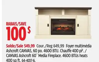 Canadian Tire Foyer multimédia Ashcroft CANVAS, 60po offer