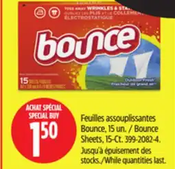 Canadian Tire Feuilles assouplissantes Bounce, 15un Bounce offer