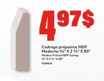 Matériaux Pont Masson Modern Primed MDF Casing 5/8 X 2 3/4 X 85 offer