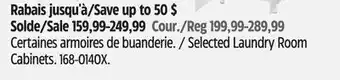 Canadian Tire CERTAINES ARMOIRES DE BUANDERIE FOR LIVING offer