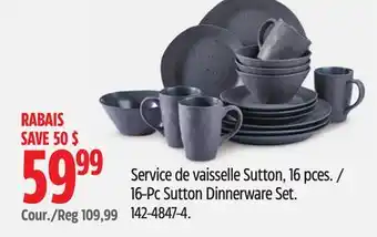 Canadian Tire Service de vaisselle Sutton, 16 pces CANVAS offer