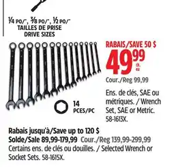 Canadian Tire Certains ens. de clés ou douilles Stanley offer