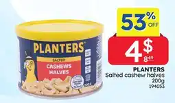 Rossy PLANTERS Salted cashew halves offer