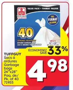 Rossy TUFFGUY Garbage bags offer