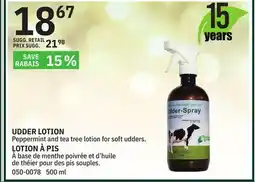 BMR UDDER LOTION offer