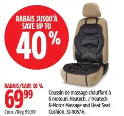 Canadian Tire Coussin de massage chauffant à 6 moteurs Heatech offer