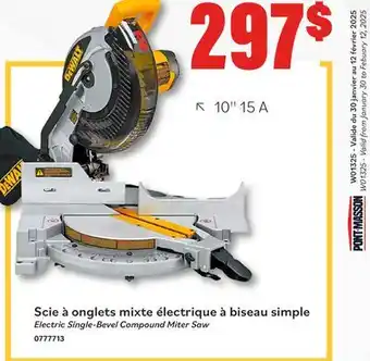 Matériaux Pont Masson Electric Single-Bevel Compound Miter Saw offer