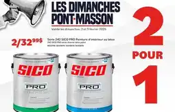 Matériaux Pont Masson 242 SICO PRO series Interior latex paint offer