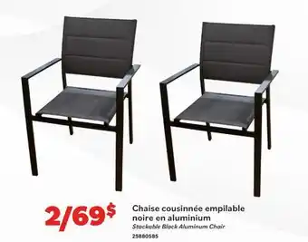 Matériaux Pont Masson Stackable Black Aluminum Chair offer