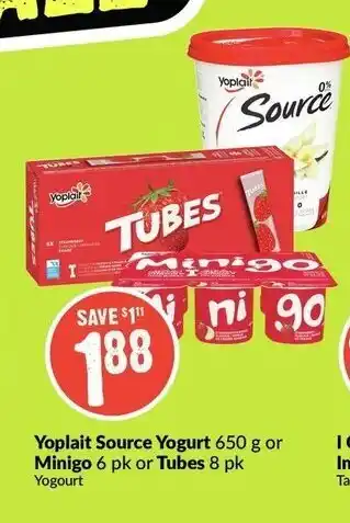 FreshCo Yoplait Source Yogurt or Minigo or Tubes offer