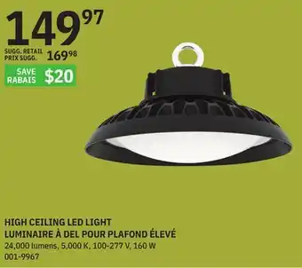 BMR HIGH CEILING LED LIGHT offer