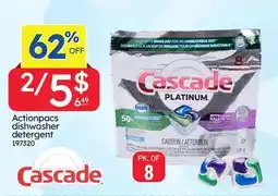 Rossy Cascade Actionpacs dishwasher detergent offer