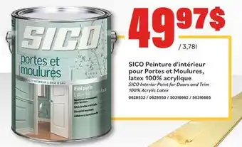 Matériaux Pont Masson SICO Interior Paint for Doors and Trim 100% Acrylic Latex offer