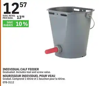 BMR INDIVIDUAL CALF FEEDER offer