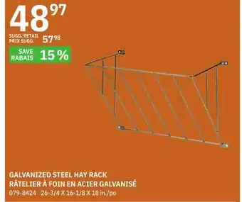 BMR GALVANIZED STEEL HAY RACK offer