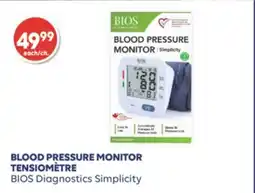 Wellwise by Shoppers TENSIOMÈTRE BIOS Diagnostics Simplicity offer