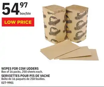 BMR WIPES FOR COW UDDERS offer