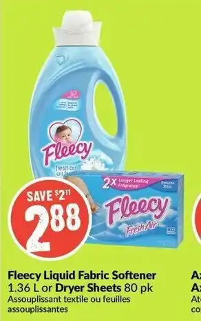 FreshCo Fleecy Liquide Fabric Softener offer