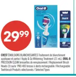 Pharmaprix Crest Apply & Go Whitening Treatment (21mL), ORAL-B Replacement Brush Heads (3) offer