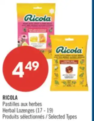 Pharmaprix RICOLA RICOLA Herbal Lozenges offer