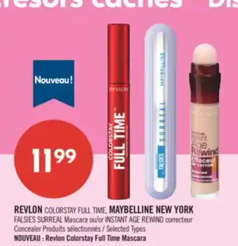 Pharmaprix REVLON COLORSTAY FULL TIME, MAYBELLINE NEW YORK FALSIES SURREAL Mascara or Concealer offer