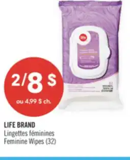 Pharmaprix LIFE BRAND Feminine Wipes (32) offer