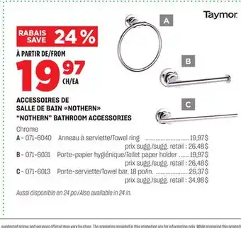 BMR ACCESSOIRES DE SALLE DE BAIN NOTHERN offer