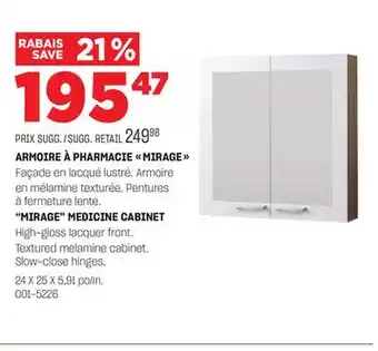 BMR ARMOIRE À PHARMACIE MIRAGE offer