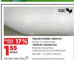 BMR TUILE DE PLAFOND SANTA FE offer