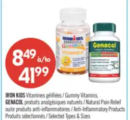 Pharmaprix IRON KIDS Gummy Vitamins GENACOL Natural Pain Relief offer