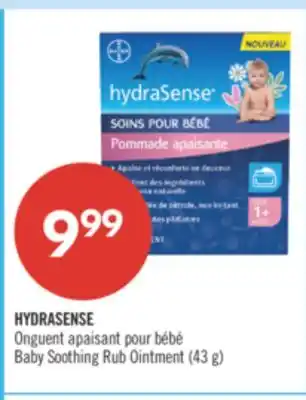 Pharmaprix HYDRASENSE Onguent apaisant pour bébé Baby Soothing Rub Ointment offer