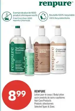 Pharmaprix RENPURE Baby Lotion or Hair Care Product offer