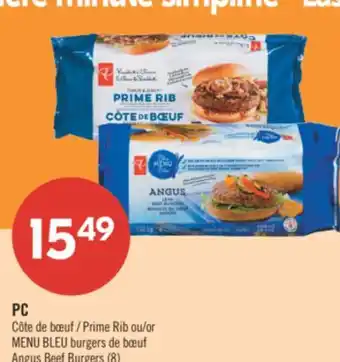 Pharmaprix PC Prime Rib or Angus Beef Burgers (8) offer