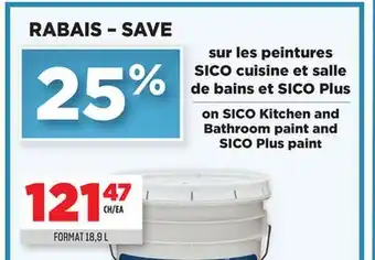 BMR sur les peintures SICO cuisine et salle de bains et SICO Plus offer