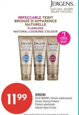 Pharmaprix JERGENS Sunless Tanning Products offer