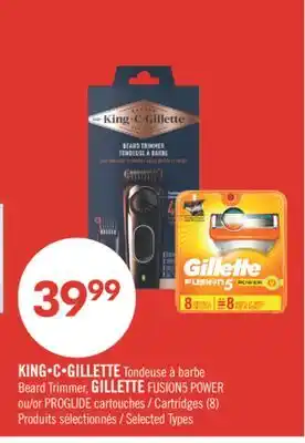 Pharmaprix KING-C-GILLETTE Bread Trimmer, GILLETTE Fusions power or PROGLIDE (8) offer