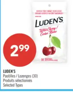 Pharmaprix LUDEN'S Lozenges offer