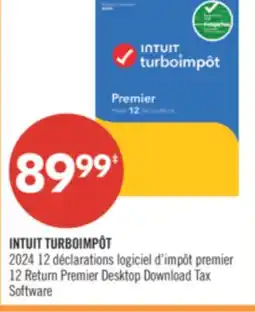 Pharmaprix INTUIT TURBOIMPÔT 12 Return Premier Desktop Download Tax Software offer