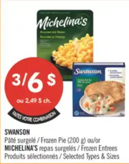 Pharmaprix SWANSON FROZEN PIE(200)G OR MICHELINA'S offer