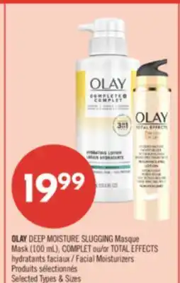 Pharmaprix OLAY DEEP MOISTURE SLUGGING Masque Mask (100mL), COMPLET or TOTAL EFFECTS Facial Moisturizers offer