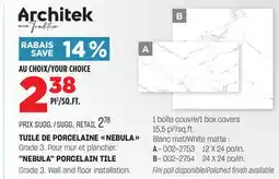 BMR TUILE DE PORCELAINE NEBULA offer