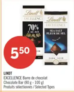 Pharmaprix LINDT Chocolate Bar offer