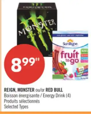 Pharmaprix REIGN, MONSTER or RED BULL Energy Drink (4) offer