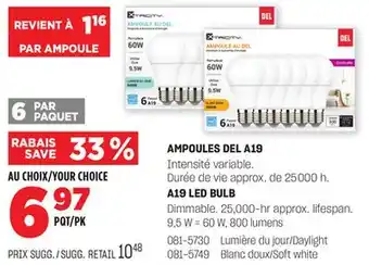 BMR AMPOULES DEL A19 offer