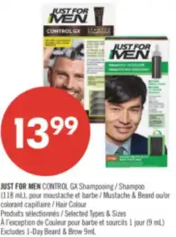 Pharmaprix JUST FOR MEN CONTROL GK Shampoo (118G) or Hair Color offer