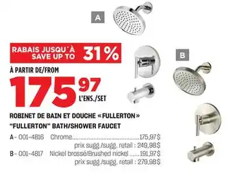 BMR ROBINET DE BAIN ET DOUCHE FULLERTON offer