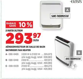 BMR AÉROCONVECTEUR DE SALLE DE BAIN offer