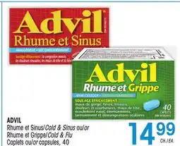 Uniprix ADVIL Rhume et sinus/Cold & Sinus ou/or Rhume et Grippe/Cold & Flu Caplets ou/or Capsules offer