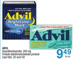 Uniprix ADVIL Ibuprofène/Ibuprofen, 200 mg Produits sélectionnés/Selected products, Liqui-Gels offer