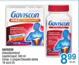 Uniprix GAVISCON Antiacide/Antacid Liquide/Liquid/Compr. à croquer/Chewable tablets offer